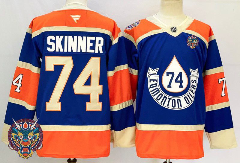 Men Edmonton Oilers #74 Skinner Blue Fanatics 2025 NHL Jersey style 4->edmonton oilers->NHL Jersey